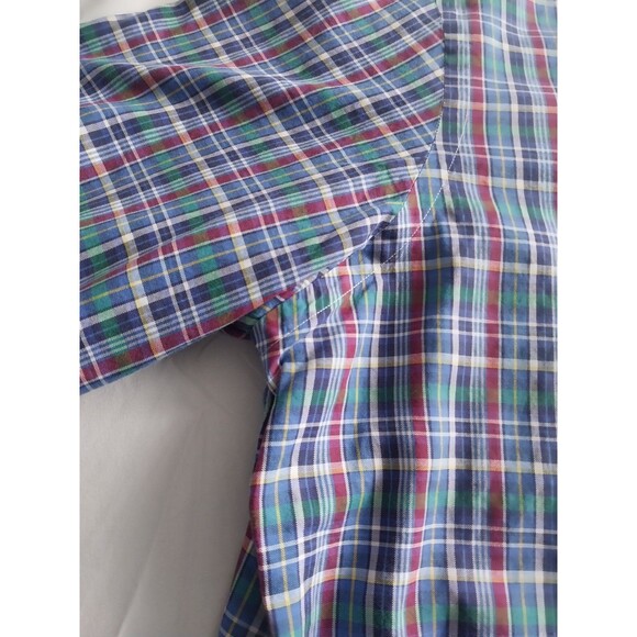 Ralph Lauren Blue Gingham Plaid Oxford Button Up Shirt Men’s Size XXL - Picture 8 of 16